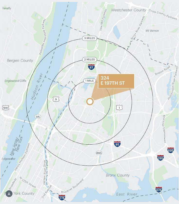 Demographic radius map